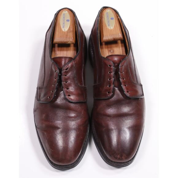 Allen Edmonds Men's Sanford Burgundy Plain Toe Leather Oxford Dress Shoes 9 D - Picture 4 of 12